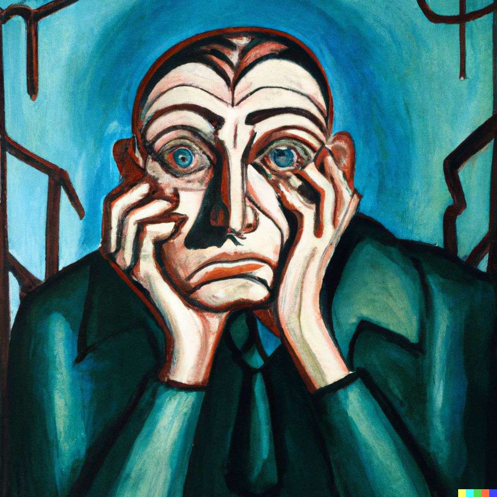 a representation of anxiety, painting by Otto Dix